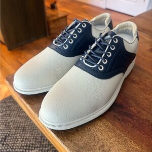 Men's White and Navy Shoes